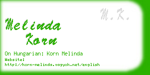 melinda korn business card